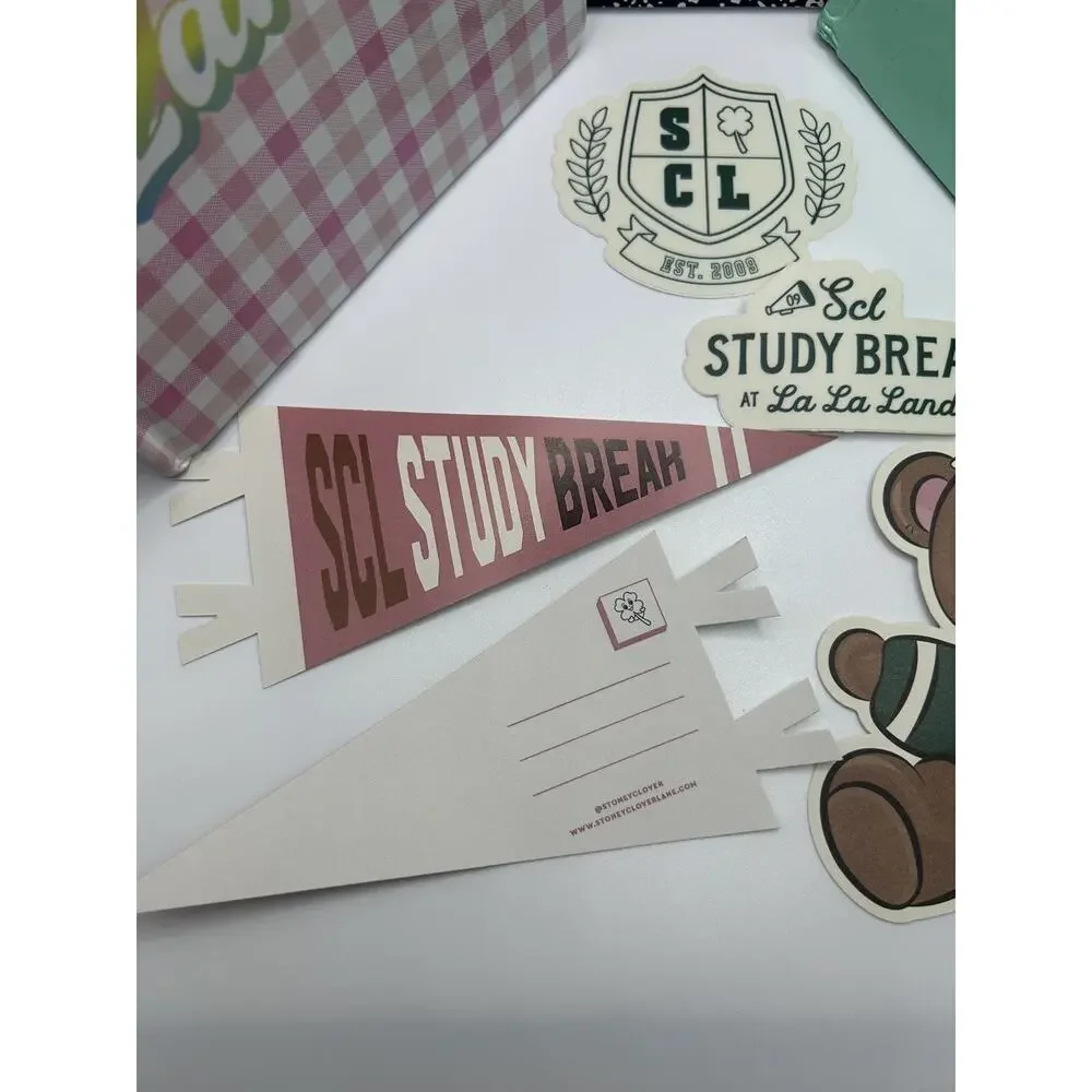 Lot Of 3 Stoney Clover Lane Journals, Stickers, And Gift Tags - See Description